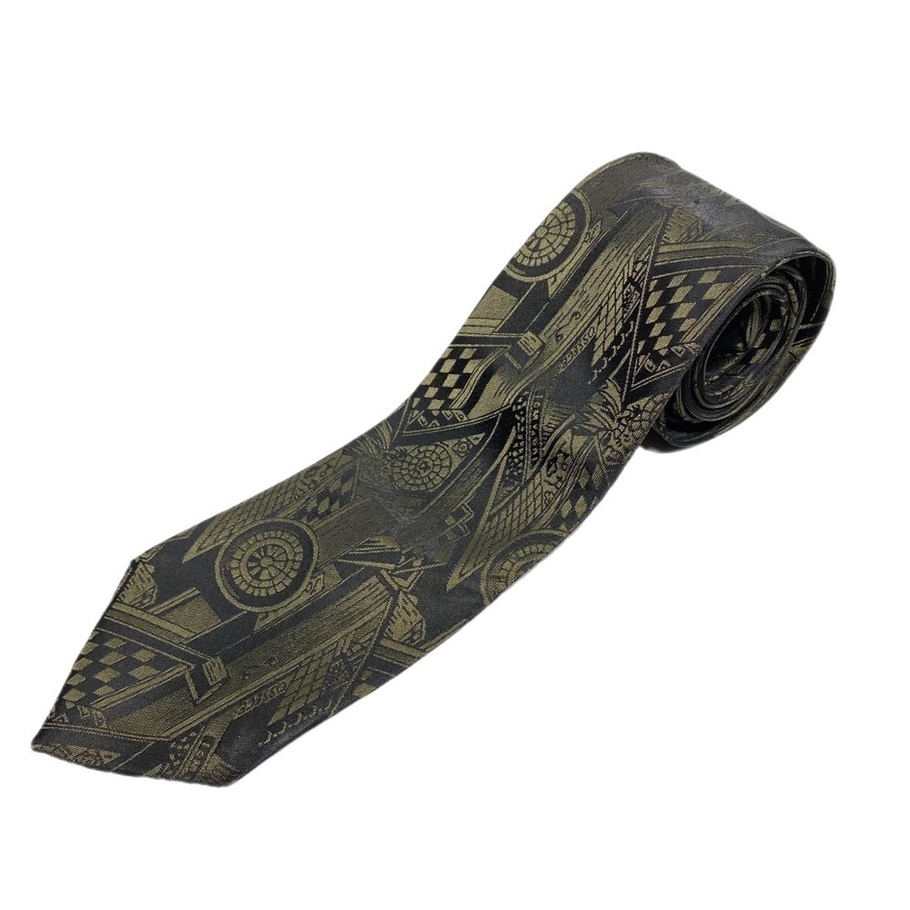 Florencio Vintage Game Boards and Darts Print Tie